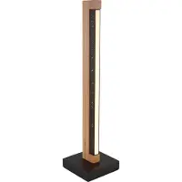 Globo Design Tafellamp Starla Zwart Met Hout 48cm