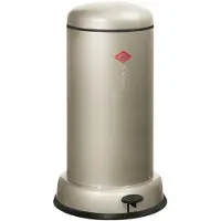 Wesco Baseboy Prullenbak met Soft Close | 20 Liter | Metaal - Nieuwzilver | Pedaalemmer