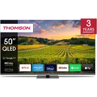 Thomson 50QG5C14, 127 cm (50 inch), 3840 x 2160 pixels, QLED, Smart TV, Wi-Fi, grijs