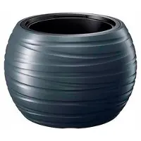Prosperplast Maze bloempot plantenbak 2in1 incl. Sierpot weerbestendig voor binnen en buiten - Antraciet