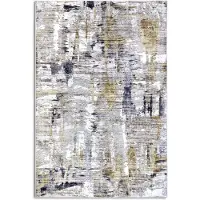 Elle Decoration Vloerkleed Malard - Grijs/Geel 200 x 290 cm