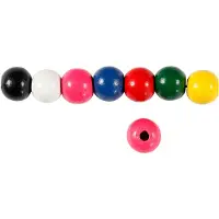 Creativ Company Houten kralen diverse kleuren, 150st.