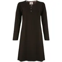 Irresistible Dames Nachthemd - Polo Sluiting - Donker Bruin - Maat XL