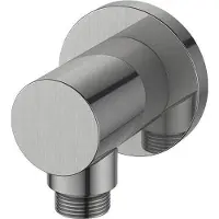 Regn Wandaansluitbocht - Geborsteld Nikkel PVD - Messing - Kranen, Douchekranen, Douchekophouders & Uitlaten - 8720297690006 - Kranen, Douchekranen, Douchekophouders & uitlaten