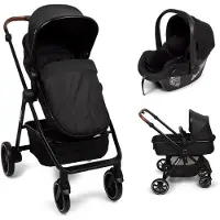 Baninni 3-in-1 Multi Standen Kinderwagen met Autostoel Adria Zwart