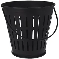 Ambiance Metalen kolen- & brandkorf met draaghandvat Ø 38 – 41 cm - Zwart