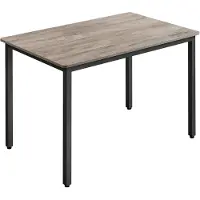 Vasagle Eetkamertafel voor 4 personen, Greige gemêleerd-Zwart mat