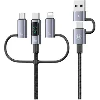Usams 6In1 Kabel Voor Iphone Ipad 1.2M Snel Opladen 60W Aluminium Legering Sj713