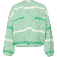 s.Oliver Gebreid vest grasgroen / lichtgroen / wit