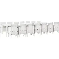 vidaXL Tuinset voor buiten, met kussens, 15 stuks, wit, PP-kunststof