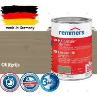 Remmers HK Lazuur 3-in-1 [plus] Olijfgrijs - Premium Houtbeits voor Buiten | Transparant, Sneldrogend, Oplosmiddelarm | 2,5Liter
