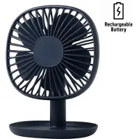 Guardo Go! Draagbare USB Ventilator – Oplaadbaar – Stil - Kantelbaar - 1200 mAh - Blauw