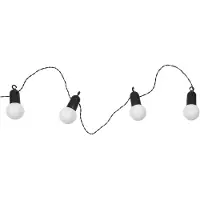 Home Deco Factory Solar feestverlichting lichtsnoer - 20 LED lampen - warm wit - 1070 cm - zonne-energie - buiten - tuinverlichting