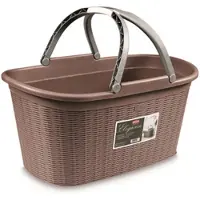 Stefanplast Heupwasmand 'Elegance' - 35 Liter - Wasmand met handgrepen - Taupe