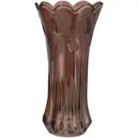 DK Design Bloemenvaas Delight - boeket vaas - glas - donkerbruin - 15 x 30 cm