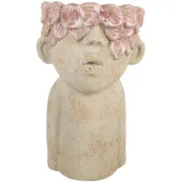 Clayre & Eef Bloempot 20x19x31 cm Beige Terracotta