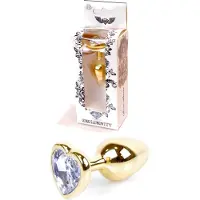 Bossoftoys - Plug - Goud - anaal - Hartje - Wit - 64-00039 - gave cadeaubox