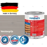 Remmers HK Lazuur 3-in-1 [plus] Venstergrijs - Premium Houtbeits voor Buiten | Transparant, Sneldrogend, Oplosmiddelarm | 0,75Liter