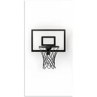 PosterMonkey Poster 75x150 cm - Basketbalbord - Minimalistisch - Zwart - Posters - Kamer decoratie - Wanddecoratie woonkamer - Muurdecoratie slaapkamer