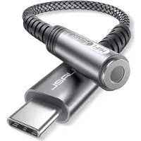 JSAUX Kabel Adapter DAC Audio USB-C naar Mini Jack 3,5mm vrouwelijk AUX