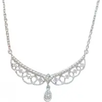 Charme Bijoux Zilverplating -Ketting -fijn model -