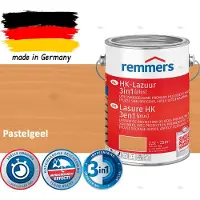 Remmers HK Lazuur 3-in-1 [plus] Pastelgeel - Premium Houtbeits voor Buiten | Transparant, Sneldrogend, Oplosmiddelarm | 2,5Liter