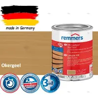 Remmers HK Lazuur 3-in-1 [plus] Okergeel - Premium Houtbeits voor Buiten | Transparant, Sneldrogend, Oplosmiddelarm | 0,75Liter