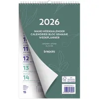 Brepols Wand-week Kalender 2026 - Fantasy - Wire-O - 13.5 x 21 cm - Groen