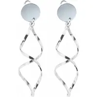 Charme Bijoux Clip oorbellen- Twist- zilverkleur- geen gaatje-