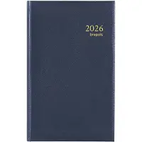 Brepols bureau agenda 2026 - BREFIX [0.016] - LIMA - Bureau agenda - 1 dag op 1 pagina - Dagoverzicht - Blauw - 11.3 x 18.2 cm