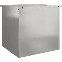 vidaXL Tuinkussens opbergdoos Staal 55 x 50,5 x 50 cm Zilver