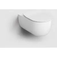 Clou Hammock toilet 56cm, mat wit, dunne zitting, als 1 set verp.