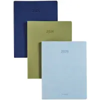 Brepols bureau agenda 2026 - TIMING [0.136] - COLORA - Bureau agenda - 1 week op 2 pagina's - Weekoverzicht - Donker blauw - 17.1 x 22 cm