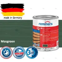 Remmers HK Lazuur 3-in-1 [plus] Mosgroen - Premium Houtbeits voor Buiten | Transparant, Sneldrogend, Oplosmiddelarm | 0,75Liter