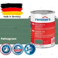 Remmers HK Lazuur 3-in-1 [plus] Patinagroen - Premium Houtbeits voor Buiten | Transparant, Sneldrogend, Oplosmiddelarm | 2,5Liter