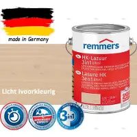 Remmers HK Lazuur 3-in-1 [plus] Licht ivoorkleurig - Premium Houtbeits voor Buiten | Transparant, Sneldrogend, Oplosmiddelarm | 2,5Liter