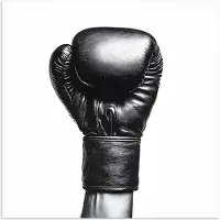 PosterMonkey Poster 100x100 cm - Bokshandschoen - Zwart - Hand - Posters - Kamer decoratie - Wanddecoratie woonkamer - Muurdecoratie slaapkamer XXL