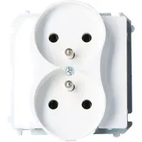 Kontakt-Simon Contactdoos - Simon BMGZ2M.01/11, Wit, Kunststof, IP20, 250 V, 75 mm, 45 mm