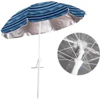 Gerimport strandparasol 180 cm polyester/aluminium blauw