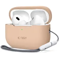 Tech-Protect siliconen hoesje voor Apple AirPods Pro 1/2, kleur: Caffe Latte