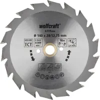Wolfcraft 6359000 Hardmetaal-cirkelzaagblad 140 x 20 mm Aantal tanden: 18 1 stuk(s)