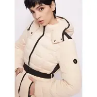 Gaudi - Long Nylon Down Jacket Macadamia - Maat : 48