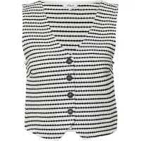 s.Oliver Gilet crème / zwart