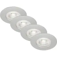 Briloner Kulana - Set van 4 LED Inbouwspots - badkamerverlichting - Ø9 cm - IP44 - 4.9 W - 480 Lm - 3.000 K - chroom