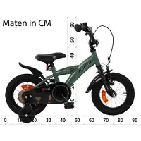 2Cycle Biker kinderfiets 12 inch (2 tot 4 jaar) voor jongens groen