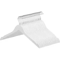 Songmics Massief houten hanger met inkepingen, Wit