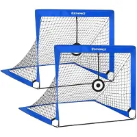 Songmics Set van 2 voetbaldoelen voor kinderen, Blauw