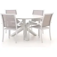 Bellagio + 10% kassakorting | Anzio/Lodola ø130cm dining tuinset 5-delig stapelbaar