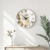 Opviq , Huhu338 - 40 x 40, Decoratieve glazen wandklok, meerkleurig, 100% glas, 40 x 40 cm