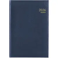 Brepols bureau agenda 2026 - MINISTER [0.218] - LIMA - Bureau agenda - 1 dag op 1 pagina - Dagoverzicht - Blauw - 14.8 x 21 cm